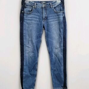 Silver Jeans Vintage Slim Straight Size 28 x 27 Medium Wash 2-Tone Denim